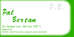 pal bertan business card